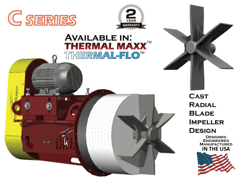 DeKalb Blower C Series - Cast Radial Blade Impeller Design